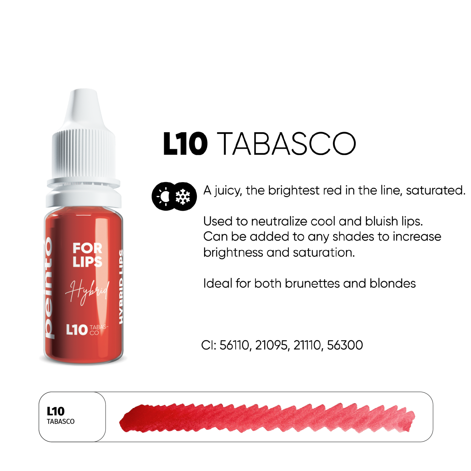 PEINTO ტუჩის პიგმენტი Tabasco 10 მლ.